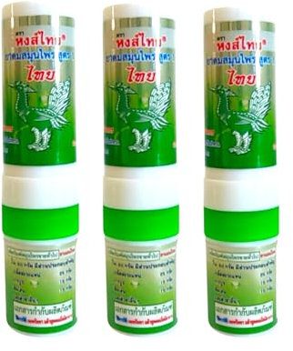 Hong Thai Riechstift – Traditioneller Thai Inhalierstift mit ätherischen Ölen – 100 % natürlich – Aroma-Stick gegen Schnupfen & Kopfschmerzen – Grün (3)