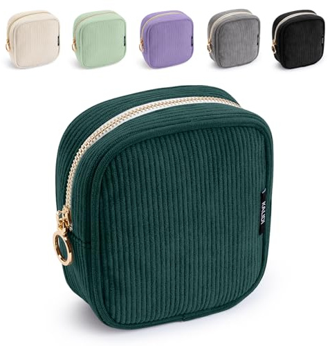 KALIDI Klein Kosmetiktasche Damen Cord Make Up Tasche for Handtasche | Reise Tragbar Small Wasserdicht Schminktasche Kulturtasche Kosmetik Cosmetic Bag Travel Essentials Mädchen