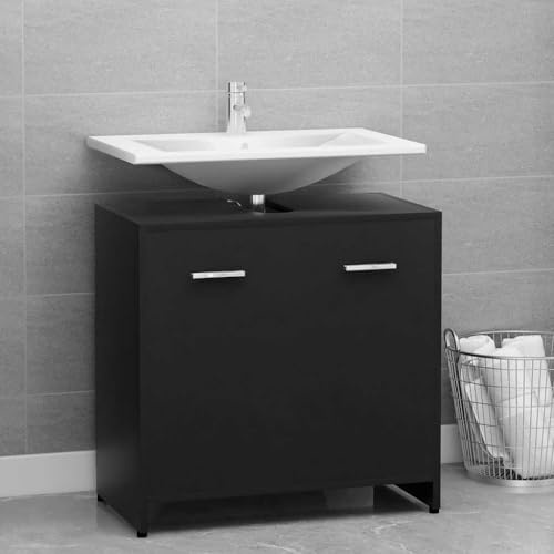 Badezimmerschrank mit 1 Fach und 2 Türen, eleganter Aufbewahrungsschrank aus Sperrholz, robustes Design und einfache Reinigung