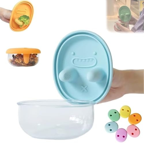 Keine-Müll Snackbox, Keksaufbewahrungsbox mit Snap-Tight-Verschluss, Utensilien- und Mahlzeitenbegleiter in Blau
