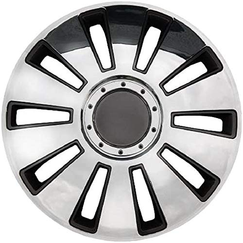 Petex RB531516 Radzierblende Silverstone Größe 16 Zoll 2-fach lackiert in Max 6 Box, chrom / silber - 4-er Set