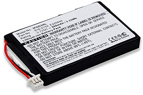 subtel, Battery for mp3 Player compatible with Apple iPod 3 Gen. - A1040, 616-0159, E225846 (3.7V, 900mAh)