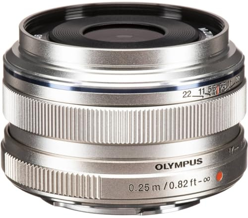 OM SYSTEM Olympus M.Zuiko Digital 17 mm F1.8 Silber für Micro Four Thirds Systemkamera, kompaktes Design, schönes Bokeh, hell