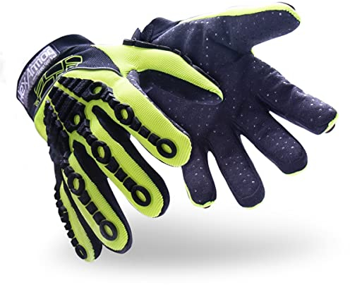 HexArmor Arbeitshandschuhe, Schwarz, Unisex-Erwachsene, Arbeiter, Industrie, Arbeitsplatzsicherheit Baustelle Industrielle Anforderungen, Silikon, Beidhändig, Standard, L, 06