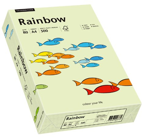Papyrus 88042585 Drucker-/Kopierpapier farbig: Rainbow 80 g/m², A4 500 Blatt hellgrün