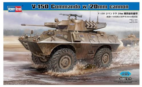 Hobbyboss 1:35 Scale V-150 Commando with 20mm Cannon Assembly Kit