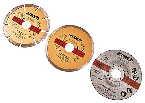 Amtech V0260 3 Piece 115mm (4) stone cutting blades set