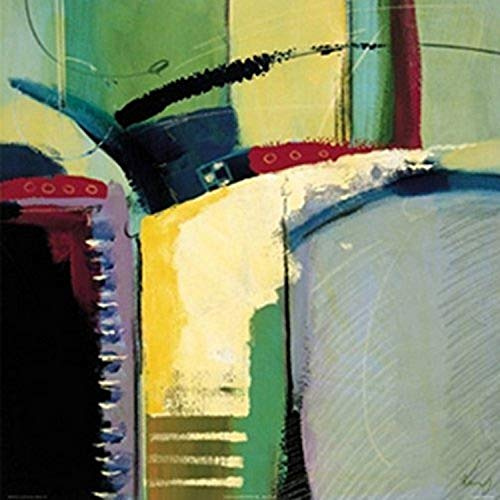 Chroma Study II by Neema Bastin 19.25x19.75 Art Print Poster Abstract Painting Shapes Dull Colors