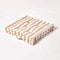 Homescapes dekoratives Sitzkissen Stuhlkissen Sitzerhöhung Stuhlauflage Stripes 100% Reine Baumwolle mit Polyester Füllung (40 x 40 cm, Beige)