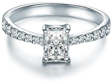 Trilani Damen Ring 925/- Sterling Silber | rhodiniert, Solitärring, Zirkonia, weiß, Brillantschliff