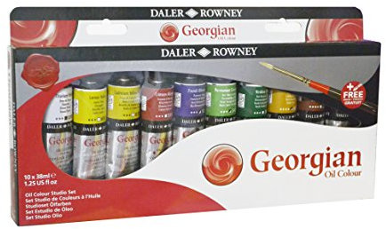 Daler-Rowney Georgian Ensemble de couleurs à l'huile Studio Tube de 10 x 38 ml