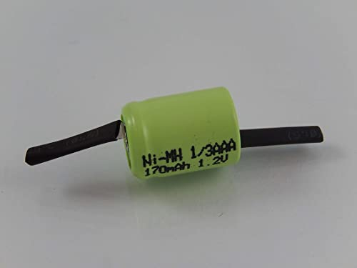 vhbw Akku Ersatz für 1/3AAA für Modellbau (170mAh, 1,2V, NiMH Grün)