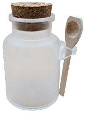Frcolor 200g Spice Flaschen ABS Kunststoff Badesalz Comestic Pulver Flasche Jar Pot mit Holzkorken und Löffel