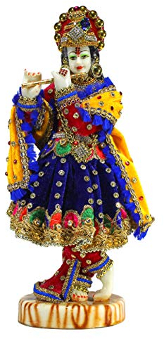Esplanade Harz Krishna Kishan Murti Idol Statue Skulptur (11) Mehrfarbig…