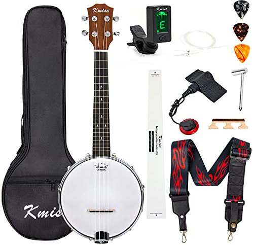 Kmise Banjolele Konzert-Banjo-Ukulele 4 Saiten (MI2703)