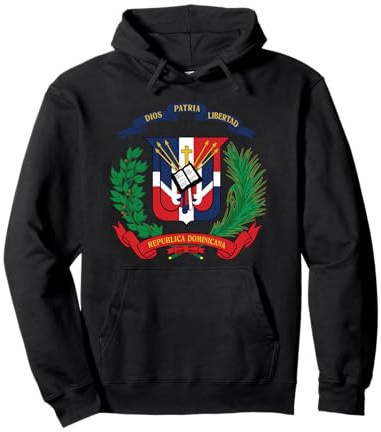 Wappen Republica Dominicana Bandera Dominikanische Flagge Pullover Hoodie