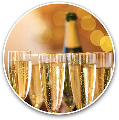 2 x 30cmVinyl Stickers - Champagne Flute Glasses Celebration Decals for Car Van Luggage Scrap Book Fridge #16077