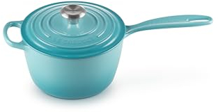 Le Creuset Olla de firma de hierro fundido esmaltado, 2.25 qt., Caribe