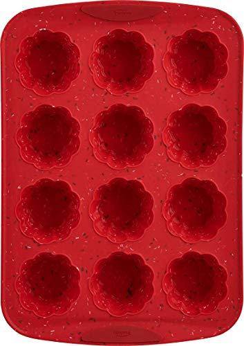 Trudeau 05118815 Bakeware Cupcake Pan, Silicone, Multicolor