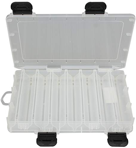 FTM Köderbox Large 27x18x4,3cm - Kunstköderbox für Raubfischköder, Wobblerbox, Box für Wobbler, Blinker & Spinner, Angelbox für Hardbaits