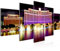 Runa Art Bild Wohnzimmer Bellagio Las Vegas 5 Teilig Panorama Lila Schwarz Wandbilder auf Vlies Leinwand 601253a