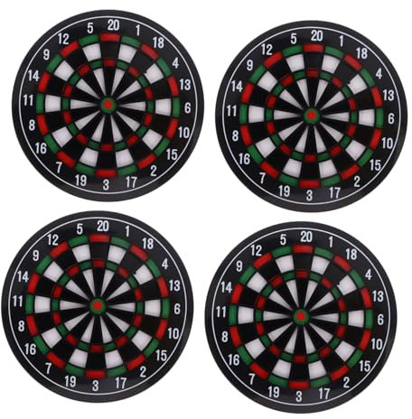 Garneck 4 Stück Autodekoration Tischsets Board Trinken Matte Dartscheibe Tasse Matte Untersetzer Für Auto Dartscheibe Miniatur Anti-untersetzer Tasse Pads Getränke Haushalt