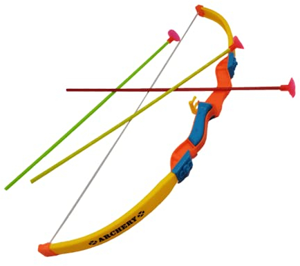STUWU Kinderbogen 39 cm Sportbogen mit 3 Sicherheitspfeilen für Kinder, Beidhändig, Pfeilführung für genaues Schießen