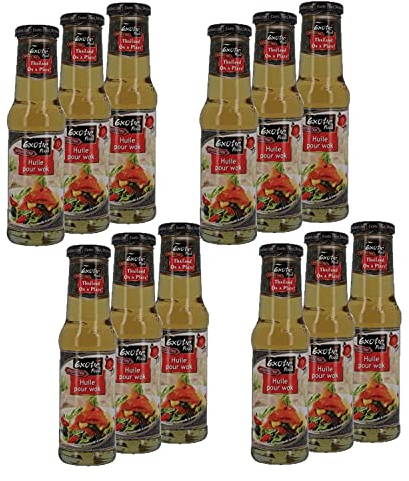 Lot 12x Huile pour wok - Flacon 250ml