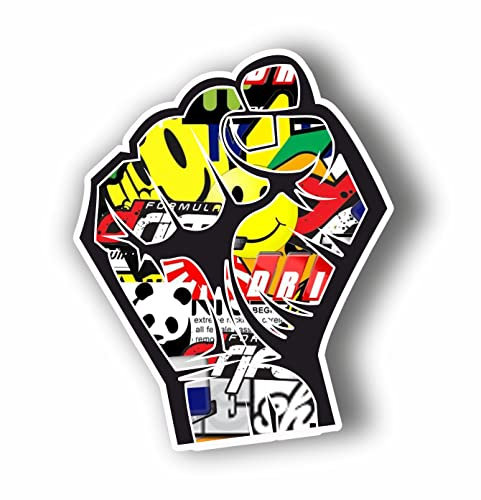 AMA SHOP Aufkleber für Bomb Faust, geschlossen, aus PVC, für Wandaufkleber, Auto, Motorrad, Wohnmobil, Boot