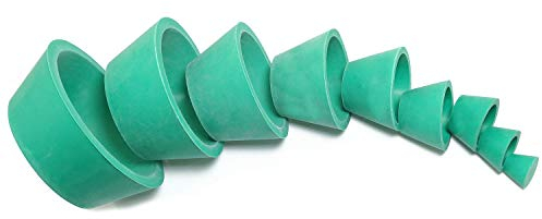 MEETOOT Kit de soporte de embudo de silicona con ventosa para botella 9 en 1, adaptador de matraz de embudo de Buchner, junta de filtro de goma verde, anillo de sello de anillo cónico