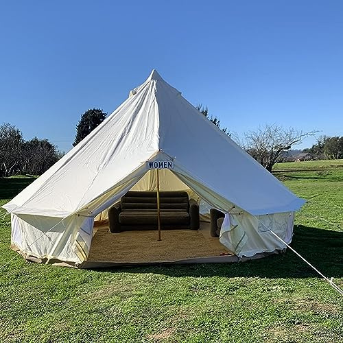 Draussen Wasserdichtes Oxford-Stoff-Familien-Camping-Glockenzelt Luxus-Glamping-Retreat (Durchmesser 5 Meter)