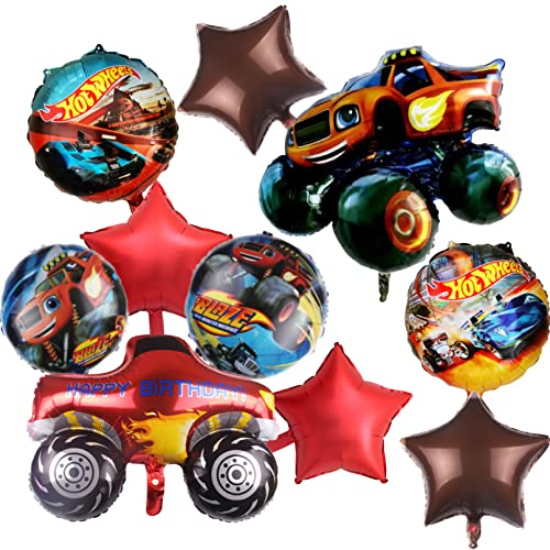 Cars Luftballon,Auto Geburtstagsdeko Luftballon Party Deko,Cars Party Luftballon Dekoration Set,Helium Ballons Cars Deko Kindergeburtstag,Auto Luftballon Deko Geburtstag Party Set
