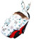 Einschlagdecke Babyschale Baby Decke 90x90 cm - Winterschlafsack Blanket Fußsack Kinderwagen Zubehör für Neugeborenen und Kleinkinder Winter Einschlagsdecken Minky Afrika Braun