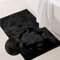 Teppich-Traum Luxuriöser weicher Edelteppich für Badezimmer | waschbar | in schwarz, 50x100 cm