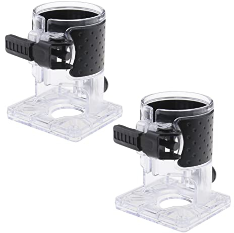 SG Store 2Pcs Woodworking Trimmer Router Base for 65mm Inner Diameter Compatible with Makita Router Transparent Trimming Machine Protection Cover Protective Shield Accessories