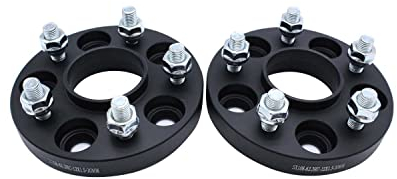SHLPDFM 2 Stück 20mm Spurverbreiterung Distanzscheiben Set Ø63,3 5x108 mit 10 Stück Radschrauben M12x1,5 für Ford Focus Mk2 Mk3 ST RS 2005+ ST 225