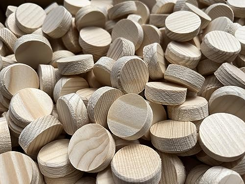 Tolux Bouchons en Bois 30 mm, Cache-vis pour Cacher Les Nœuds, Trous de Perçage et Défauts du Bois - 30 x 9 mm, 15 Pièces