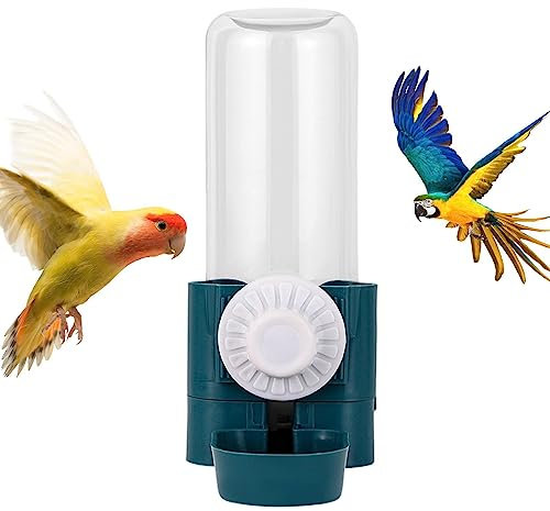 Honhoha Agua para Jaula pájaros,Comedero automático para Jaula pájaros 500 ml - Cuenco Agua para pájaros, Bebedero Botella Agua Duradero para pájaros, Loros, hámster