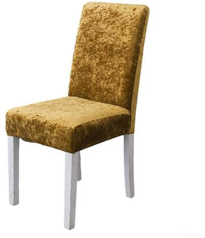 Carpango Stuhlhussen für Esszimmerstühle, Samt, glänzender Stoff, Universalgröße, Stretch-Schonbezüge, Stuhlschutz für Küche, Restaurant, Party, Dekoration (Goldfarben)