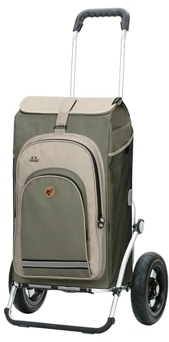 ANDERSEN Einkaufstrolley - Royal Shopper Hydro 2.1 grau 62 L Bike, Einkaufsroller, Rucksack, Thermo, Aluminium, klappbar, luftbereiftes Kugellagerrad