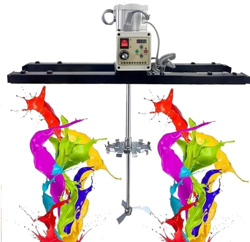 PixCy Pneumatischer Mischer,Automatischer Lift-Farbrührer, Höhenverstellbar,Tintenmischmaschine Für Industrielles Farbmischen, Farbstoffmischen,scattereddiscimpeller