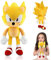 S-onic Tails Kuscheltier, 30cm S-onic Plüschfigur, Kinder S-onic Plüschpuppen, Cartoon Anime S-onic Spielzeug Plüsch, S-onic Knuckles Plüschtier, Gefüllte Plüsch für Mädchen Jungen Geburtstage, Gold