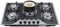 Gas Cooker, 5 Burners Built-in Gas Hob Stove Hob Cooktop, LPG/NG Gas Tempered Glass Hob Cooktop with 5 Gas Burners, Black, 77 x 51cm
