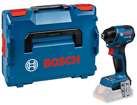 Bosch Professional 18V System Akku Drehschlagschrauber GDR 18V-220 C (bis zu 3.400 min⁻¹, Durchzugskraft von 220 Nm, bürstenloser Motor, inkl. Connectivity-Modul, L-BOXX, ohne Akku/ Ladegerät)