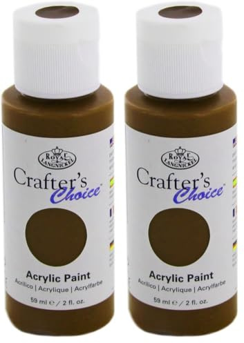 Royal & Langnickel 090672229526 Transparent Brown Acrylic Paint - 59ml (Pack of 2)