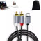 AOUZOVLI Usb C Auf Chinch Audio Type C auf 2RCA Stereo USB C Auf Cinch Audio Kabel Kompatibel für Telefon Laptop Tablet Heimkino DVD Verstärker Lautsprecher Autoradio, Mit Aufbewahrungstasche