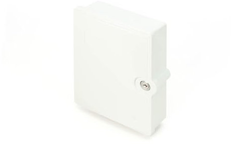 DIGITUS Glasfaser Anschlussgehäuse – OS2-3x LC/APC-Quad Adapter vormontiert – 12 Fasern – FTTH/FTTB – für Innen & Außen – IP65 - Grau