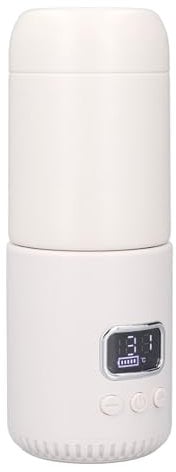 Portable Water Heater, Battery Operated Travel Electric Kettle with Temperature Control, Cordless Water Bottle for Outdoor Adventures 400ml, Choice