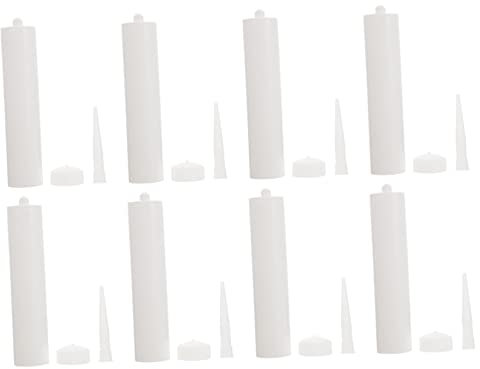 Generisch 8 Sätze Leere Glasleimflasche weißes Dichtungsrohr Pflasterversiegelung Flaschen konisch sealer dichtstoff put flüssigkleber Latex-Dichtungsschläuche nachfüllbare Dichtungstube PVC