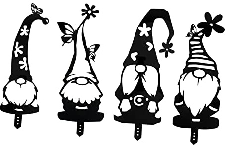 Acryl Gartenzwerg Pfähle Gartenornamente Schwarz Halloween Mottoparty